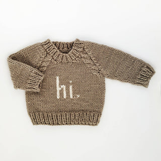 Hi. Pebble Crew Neck Sweater for Baby Huggalugs Size: 0-6 months
