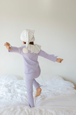 Pastel Purple Elf Pajama Costume for Kids – Holiday Christmas Sleepwear Outfit