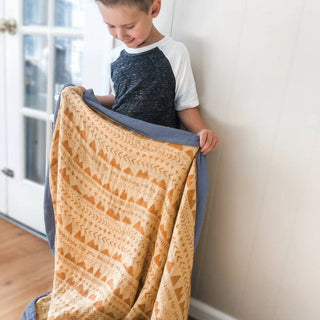 Faith Moves Mountains Luxury Double Sided Muslin Blanket The Little Rose Shop