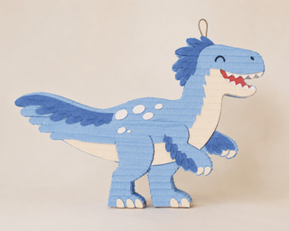 🦖 Velociraptor Piñata – Handmade Blue Dinosaur Party Decoration for Dino Birthdays & Jurassic-Themed Celebrations Piñata mamaspinatas