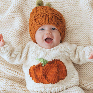 Pumpkin Crew Neck Sweater for Baby & Toddler Huggalugs Size: 6-12 months