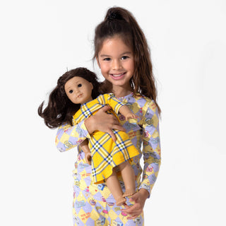 Bamboo Girl's 18" Doll Dress - Clueless Total Betty Plaid Bellabu Bear