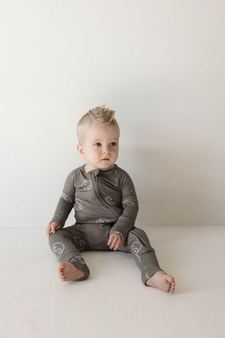 Bamboo Zip Pajamas - Sage Yin YangPajamasforever french babySize: Newborn