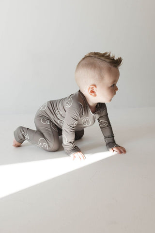 Bamboo Zip Pajamas - Sage Yin YangPajamasforever french babySize: Newborn