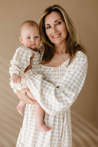Ruffle Romper | GinghamRomperforever french babySize: Newborn