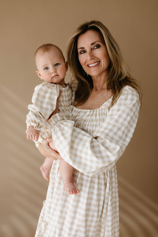 Ruffle Romper | GinghamRomperforever french babySize: Newborn