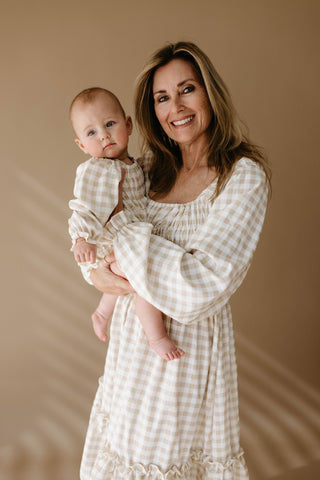 Ruffle Romper | GinghamRomperforever french babySize: Newborn