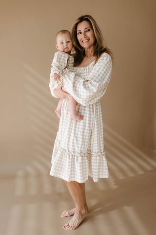 Ruffle Romper | GinghamRomperforever french babySize: Newborn