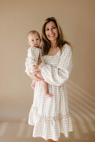 Ruffle Romper | GinghamRomperforever french babySize: Newborn