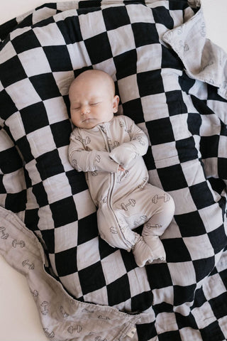 Bamboo Zip Pajamas | Arm Day Baby clothing forever french baby Size: Newborn