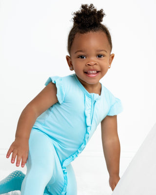 Seabreeze Ruffle Zippy RomperThree Coastal Babies & CoSize: 0-3 Months
