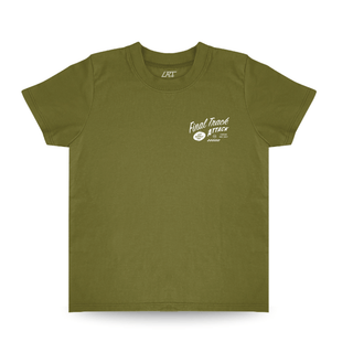 Final Track Attack Tee - Military GreenT-ShirtLITTLE RAD THINGSSize: 12/18M