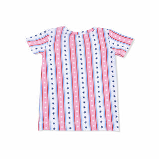 Short Sleeve Pajama Set with Shorts - Stars and Stripes 502 Angel Dear Size: 6-12M
