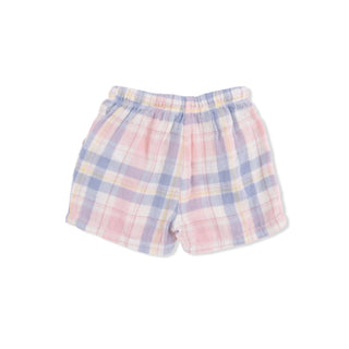 Polo Top with Casual Short - Dusty Plaid 510M Angel Dear Size: 6-12M