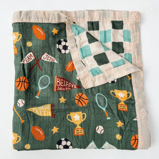 Team Jesus Sports Luxury Double Sided Muslin Blanket