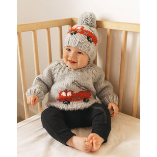 Fire Engine Crew Neck Sweater for Baby & Toddler Huggalugs Size: 0-6 months