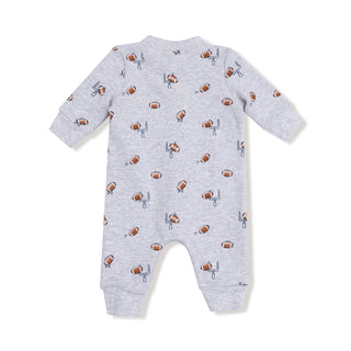 Baseball Collar Romper with Front Placket - Football Field Goal 536 Angel Dear Size: 0-3M