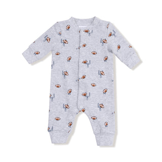 Baseball Collar Romper with Front Placket - Football Field Goal 536 Angel Dear Size: 0-3M