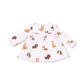Ruffle Tunic and Legging, Best Friend Dogs - Pink 546 Angel Dear Size: 3-6M