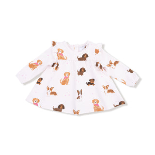 Ruffle Tunic and Legging, Best Friend Dogs - Pink 546 Angel Dear Size: 3-6M