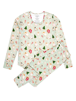 Gingerbread Jesus PJ Womens Long Sleeve Jogger Set Cotton