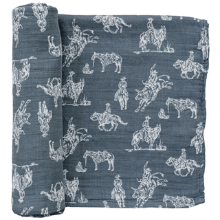 Wild West Muslin Swaddle Blanket Mebie Baby