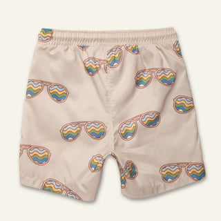 Groovy Glasses Swim Trunk Swimwear Mon Coeur Size: 01Y Color: Semolina/Multi