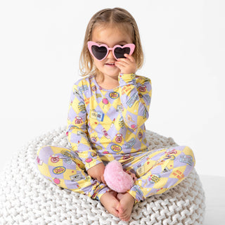 Bamboo Long Sleeve Pajama Set - Clueless As If! Bellabu Bear Size: 3T