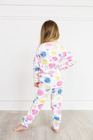 Cotton Long Sleeve Pajama Set - For God So Loved The World