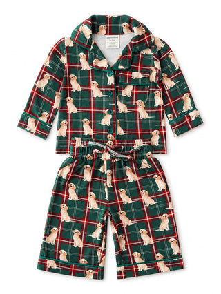 Bamboo Long Sleeve Lounge Set - Country Christmas Retrievers