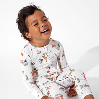 Bamboo Convertible Footie Romper - Santa's Workshop Baby & Toddler Sleepwear Bellabu Bear Size: 18-24 Months