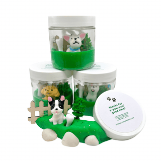 Puppy Party Mini Play Dough Favors for Kids Birthday Sensory Activity Bin Playful Little Minds Select Desired Quantity Of Jars: 8 I would like: Generic Birthday Label That Matches Theme