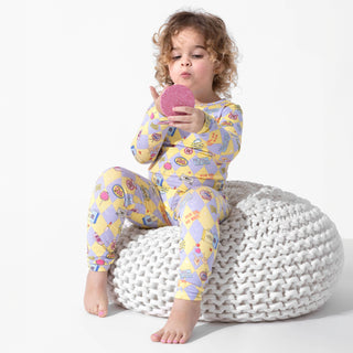 Bamboo Long Sleeve Pajama Set - Clueless As If! Bellabu Bear Size: 3T