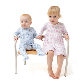 2 Way Zipper Footie Baby & Toddler Sleepwear 651 Angel Dear Size: NB