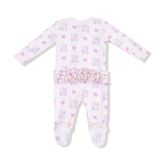 2 Way Zipper Ruffle Back Footie Baby & Toddler Sleepwear 653 Angel Dear Size: NB