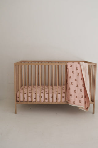 Muslin Quilt - Pink Lottie & Sadie Stripe Muslin Quilt forever french baby