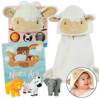 Noah's Ark Baby Gift Set w/ Book, Towel and Squirt ToysBearington Collection