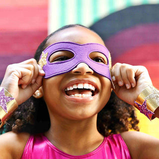 Bailey and Ava Superhero Star Power Cape Set - Purple | Baby Riddle