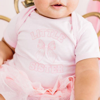 Little Sister Bow Short Sleeve Bodysuit - Baby GiftsSweet WinkSize: 03-6M