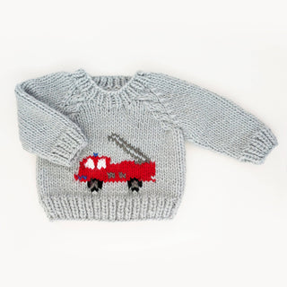 Fire Engine Crew Neck Sweater for Baby & Toddler Huggalugs Size: 0-6 months