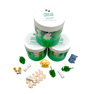 Puppy Party Mini Play Dough Favors for Kids Birthday Sensory Activity Bin Playful Little Minds Select Desired Quantity Of Jars: 8 I would like: Generic Birthday Label That Matches Theme