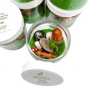 Woodlands Play Dough Party Favors for Kids' Farm Birthday Sensory Activity Bin Playful Little Minds Select Desired Quantity Of Jars: 8 I would like: Generic Birthday Label That Matches Theme