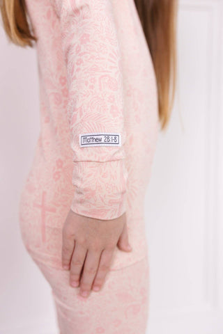 Bamboo Long Sleeve Pajama Set - Pink Salvation Garden