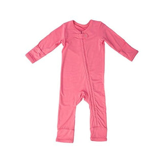 Bamboo Coverall with Zipper - Adventure Pink Kozi & Co. Size: 0-3 Months