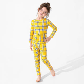 Bamboo Long Sleeve Pajama Set - Clueless Total Betty Plaid Bellabu Bear Size: 3T