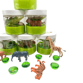 Party Animals | Wild Animals | Zoo Play Dough Party Favors Sensory Activity Bin Playful Little Minds Select Desired Quantity of Jars: 8 I would like: Generic Birthday Label That Matches Theme