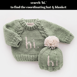 Hi. Sage Green Crew Neck Sweater Huggalugs Size: 0-6 months