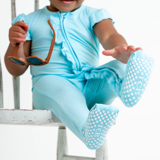 Seabreeze Ruffle Zippy RomperThree Coastal Babies & CoSize: 0-3 Months