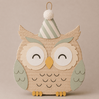 🦉 Party Owl Piñata – Handmade Woodland Party Decoration for Birthdays, Baby Showers & Forest-Themed Celebrations Piñata mamaspinatas