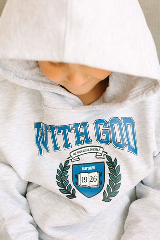 With God Cotton Fleece Hoodie Sweater Holy Pals Size: 02